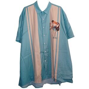 NWOT - Men's Hawaiian Button-Up Shirt with Parrot Size XL
